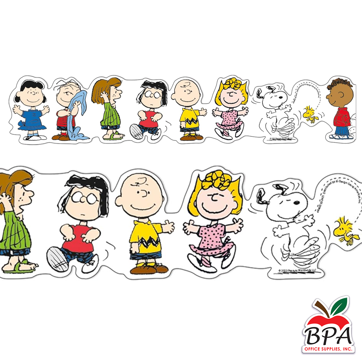 Eureka •  Borde "Peanuts - Character Lineup - Extra Wide Deco Trim"